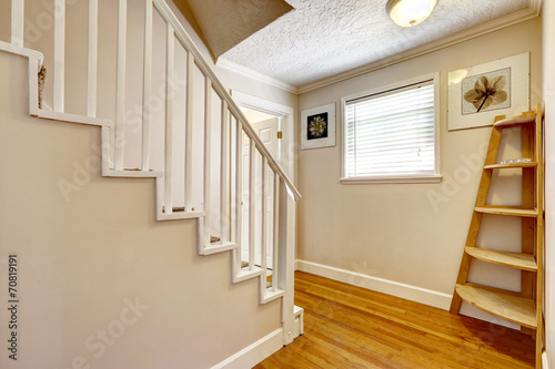 Empty corridor with staircase