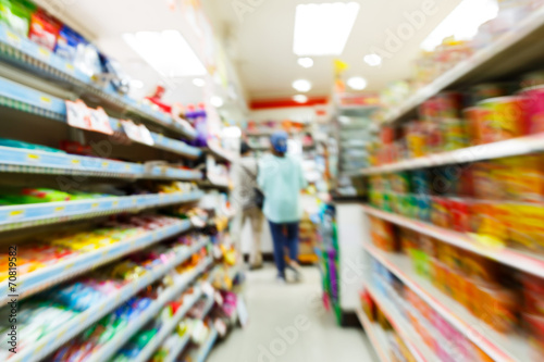 Blurry convenience store