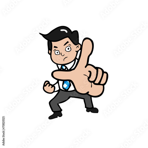 Businessman pointing