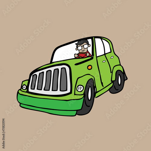 Man drive off road