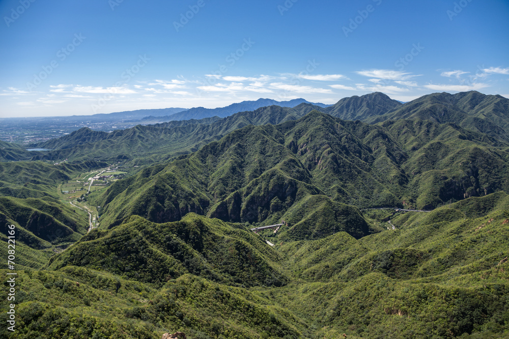 China, Juyongguan. Scenic mountain landscape
