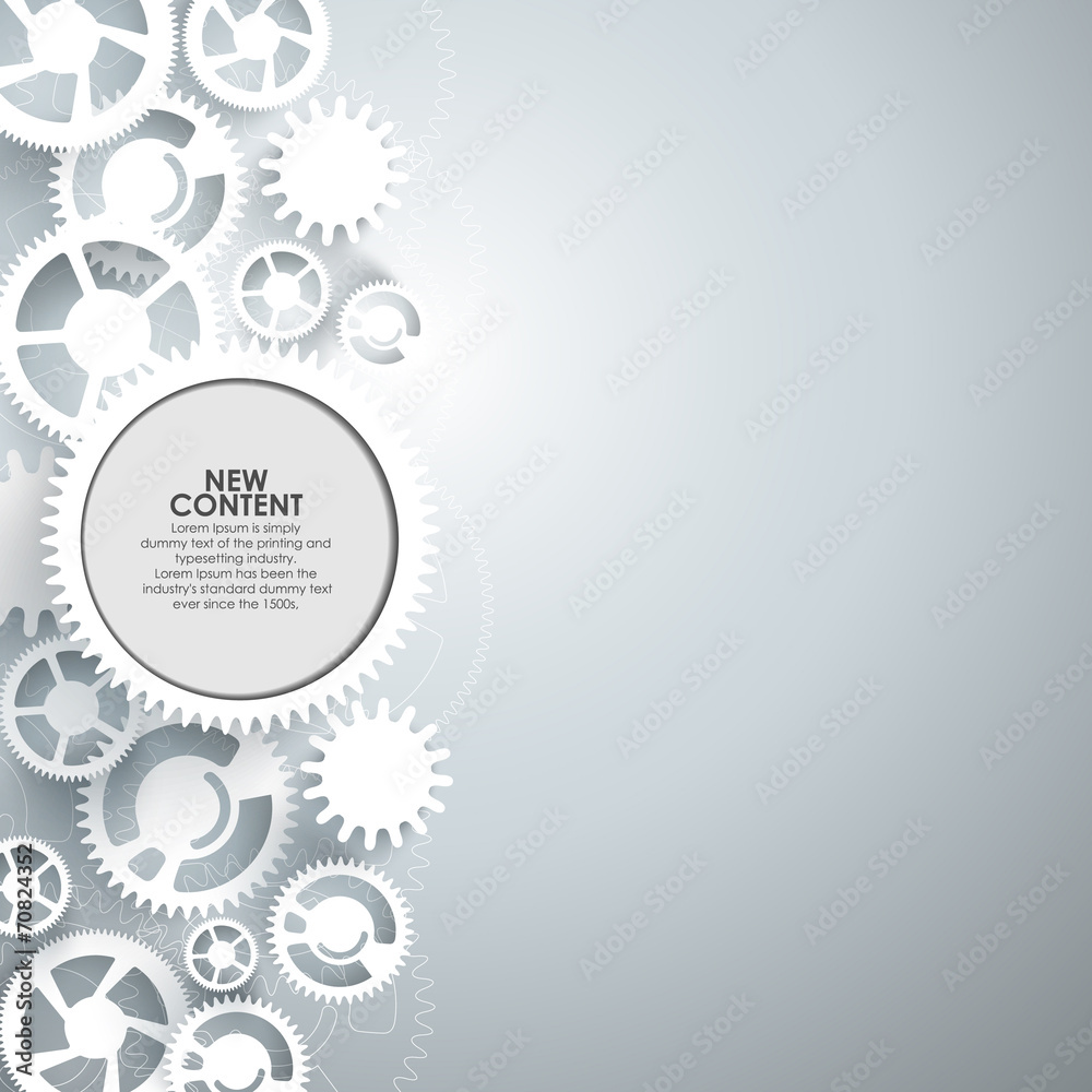 Abstract vector – white gears on grey background Abstract vector – white gears on grey background