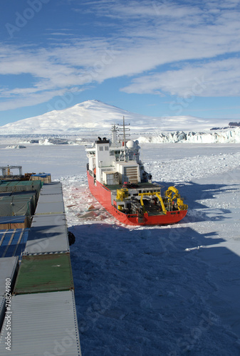 ship in the sea of Antarctic
