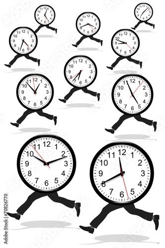 The running against the time which passes