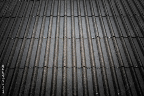 Black tiled roof for background usage