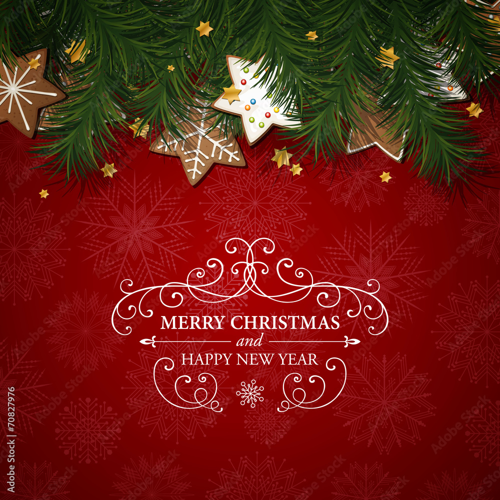 Vector Illustration of a Christmas Greeting Card Vector Illustration of a Christmas Greeting Card