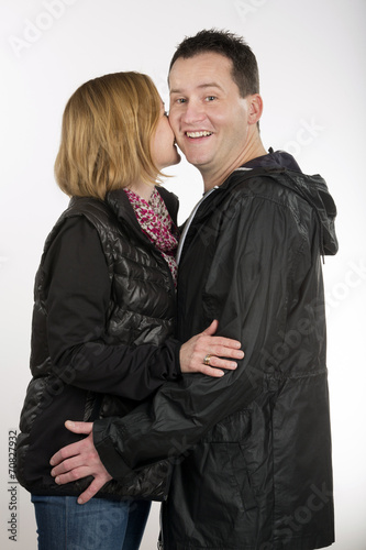 Portrait of a smiling middle aged couple in the jacket © wideonet