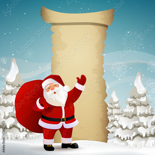 Vector Christmas Design with Santa Claus