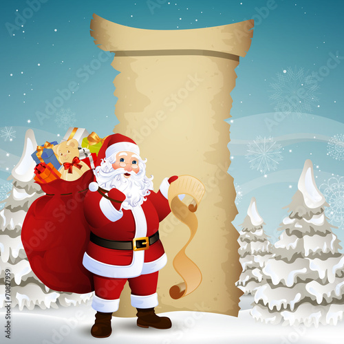 Vector Christmas Design with Santa Claus