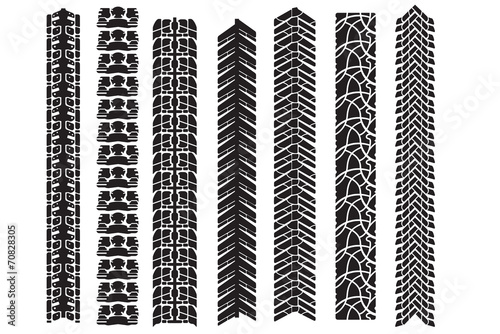 tire track vector elements for design
