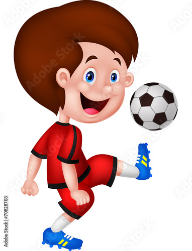 Boy playing football