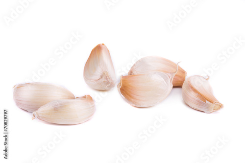 Close up of garlic cloves.