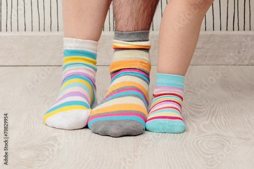 family in socks