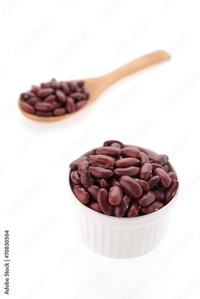 Red beans kidney isolated on white background Red beans kidney isolated on white background