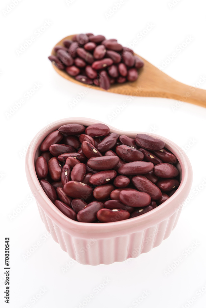 Red beans kidney isolated on white background Red beans kidney isolated on white background