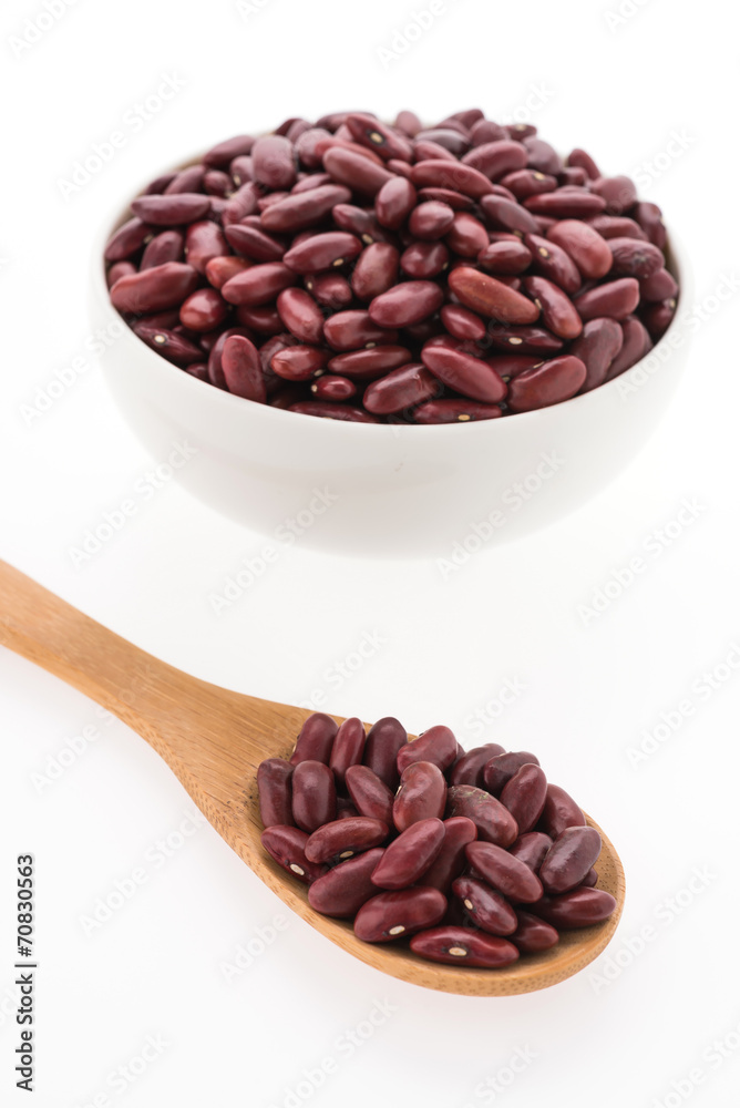 Red beans kidney isolated on white background Red beans kidney isolated on white background