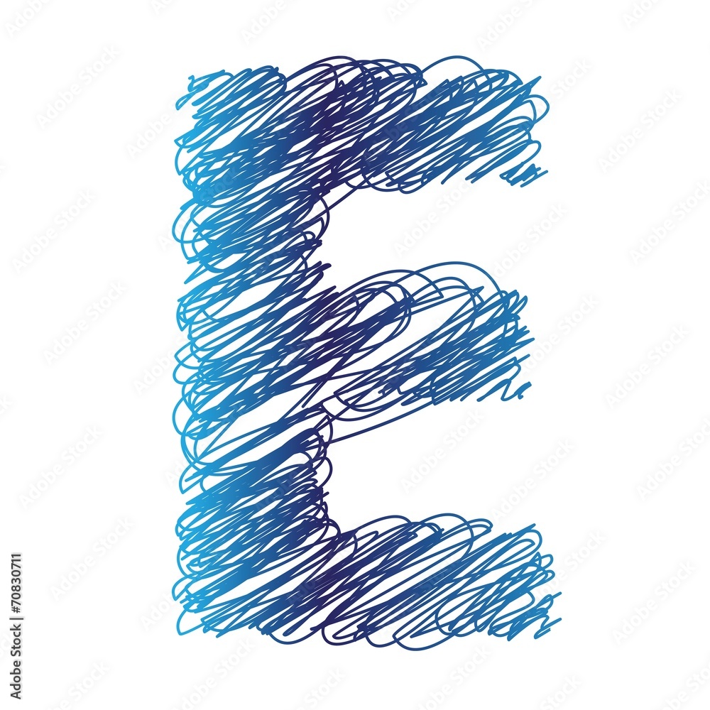 sketched letter E sketched letter E