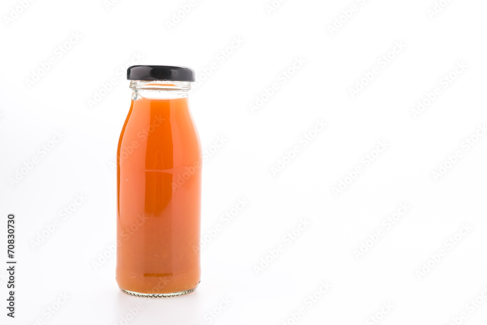 Orange juice bottle isolated on white background Orange juice bottle isolated on white background