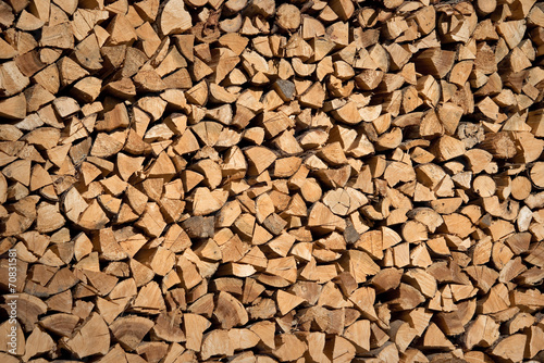 Stack of wood logs  wooden abstract background