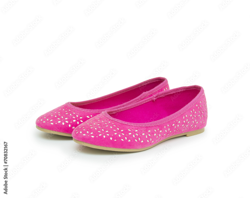 Ballet shoes isolated on the white