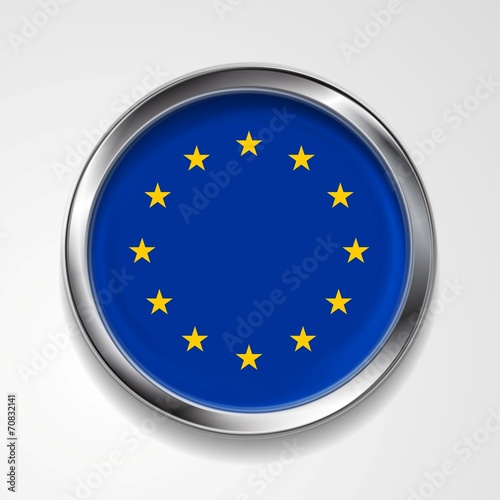 European union metal button flag