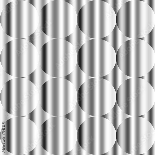 Design seamless monochrome volumetric sphere geometric lines pat