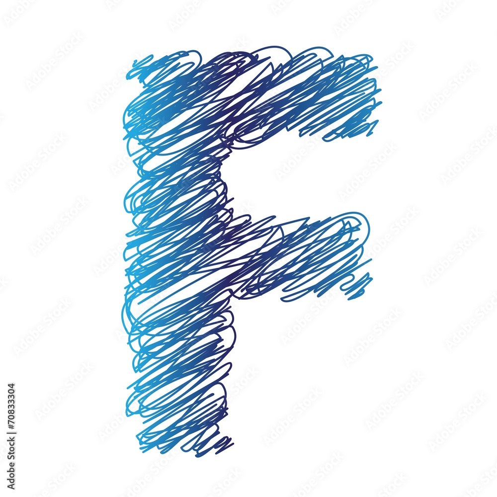 sketched letter F sketched letter F