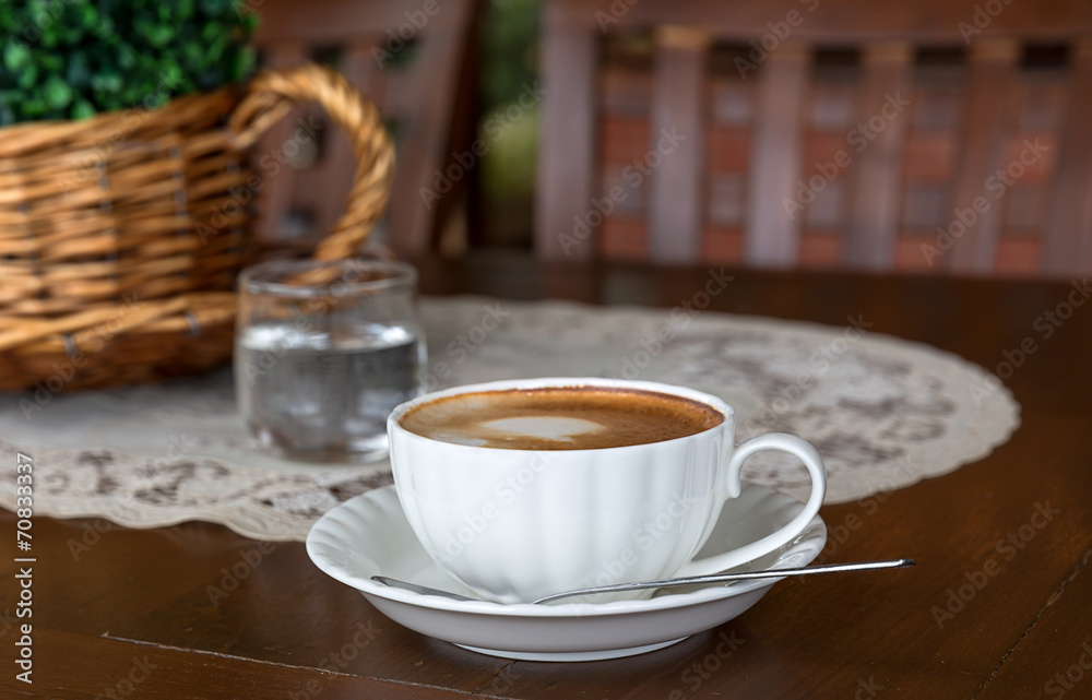 Obraz premium Cappuccino mug close up