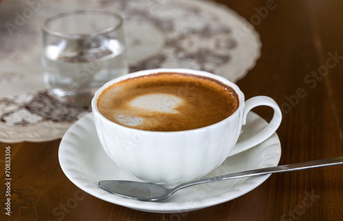 Cappuccino mug close up