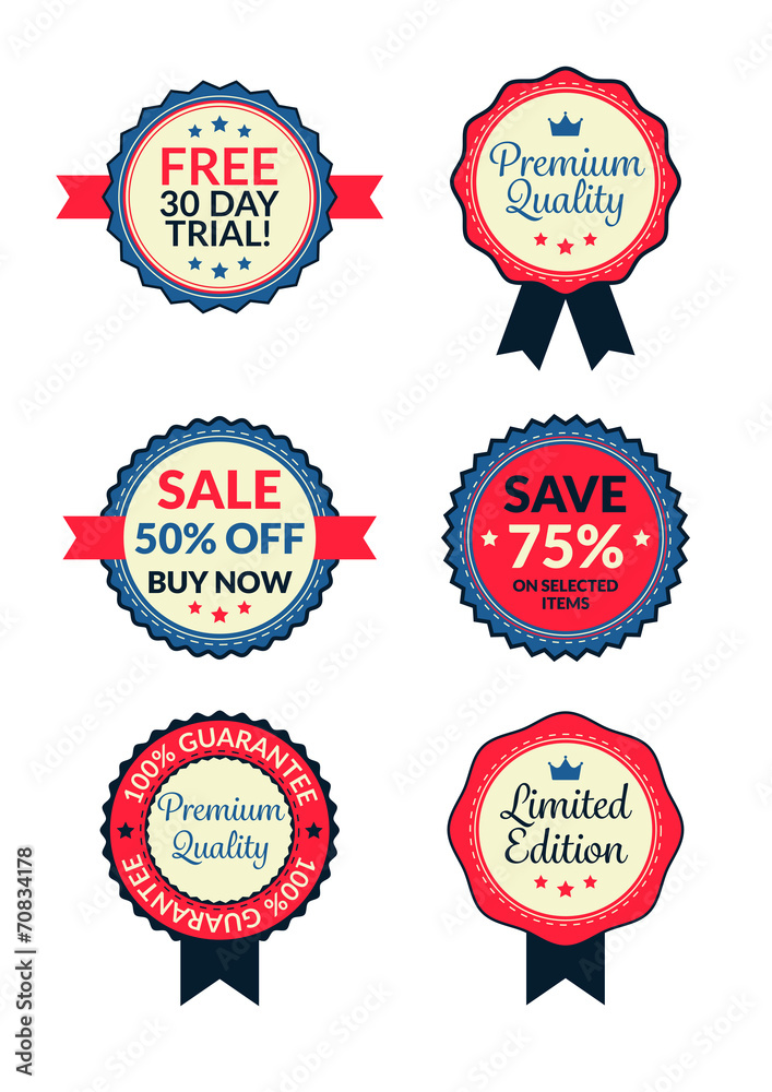 Flat design badges/labels Flat design badges/labels