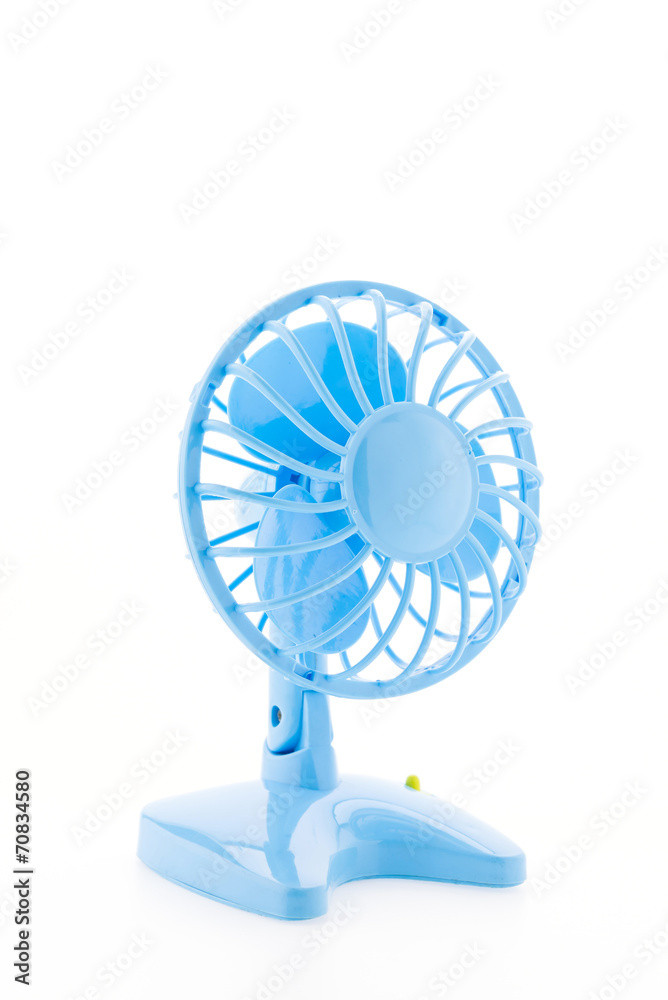 Electronic air fan isolated on white background