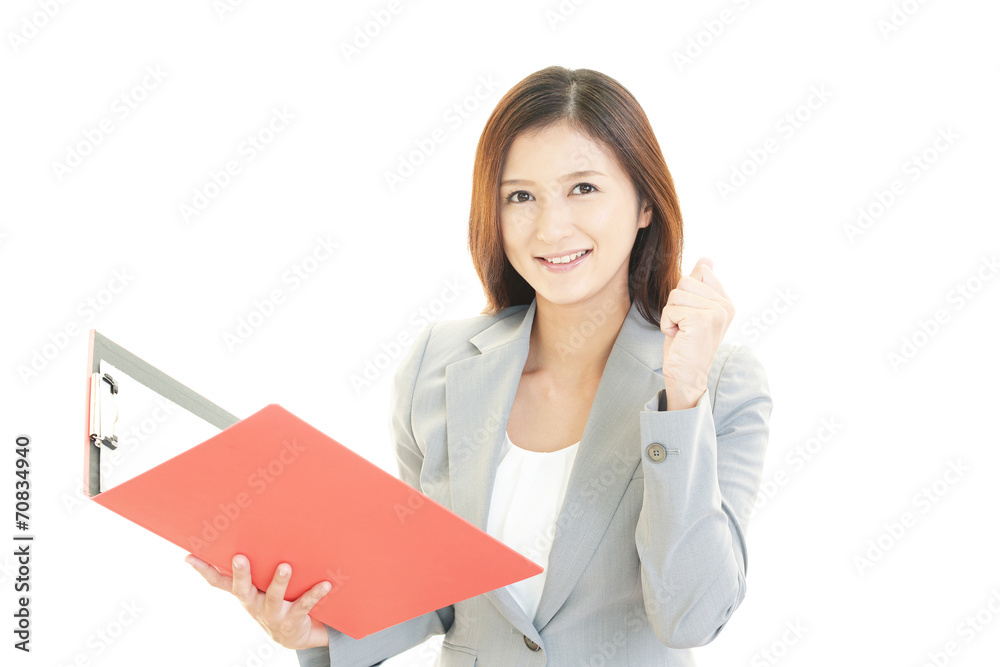 笑顔のOL 笑顔のOL