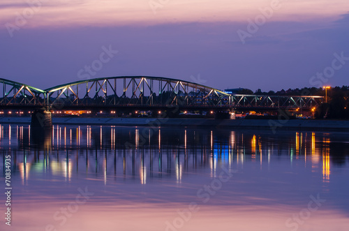 Pilsudski Bridge (1934) over Vistula river in Torun, Poland