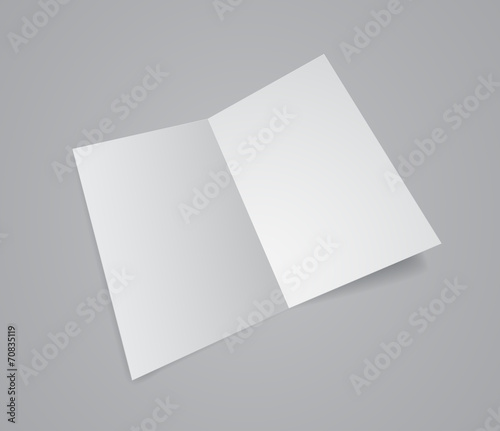 opened paper folder 3d
