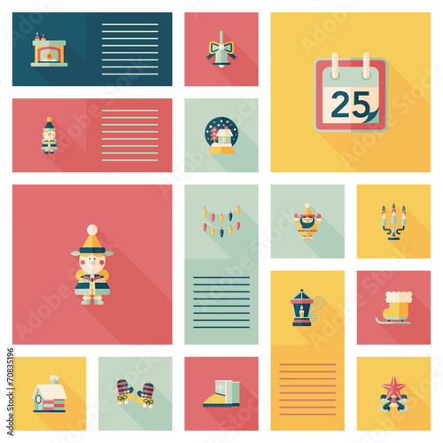 Merry Christmas flat app ui background,eps10