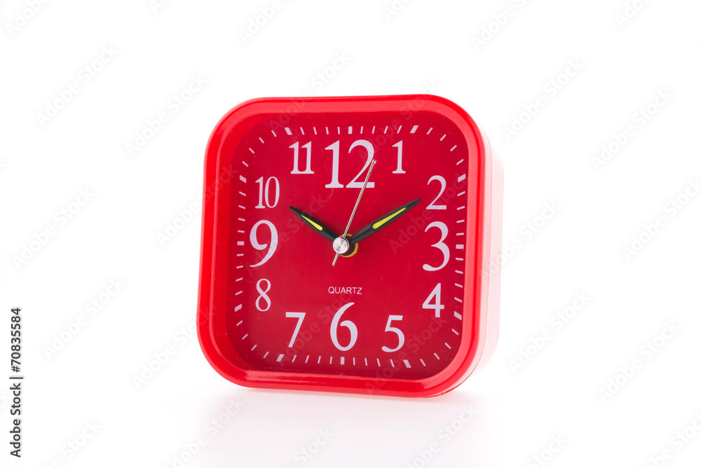 Red alarm isolated on white background