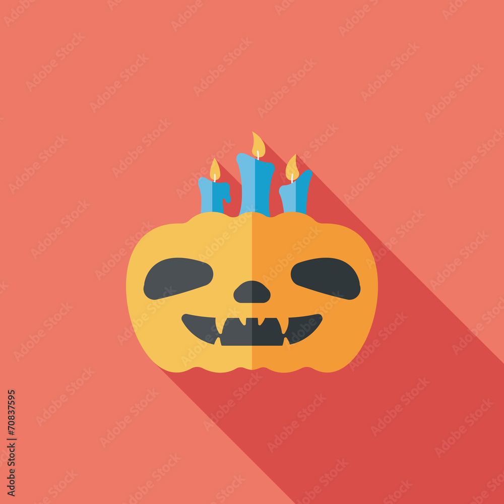 pumpkin flat icon with long shadow,eps10 pumpkin flat icon with long shadow,eps10