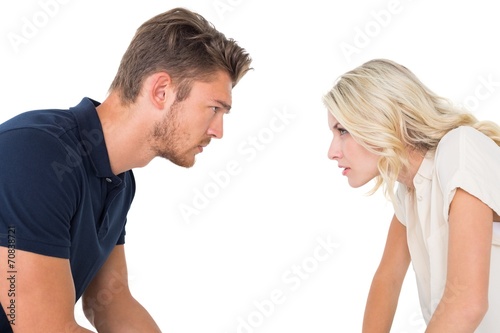 Young couple having relationship problems