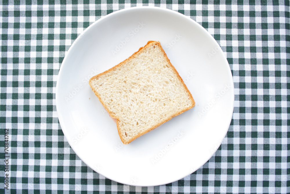 Toast in a plate