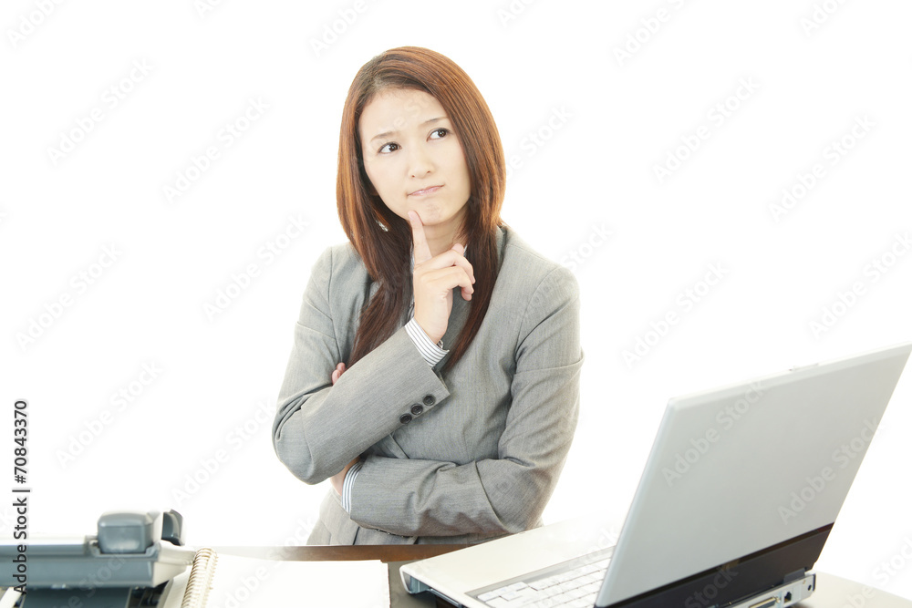 疲れた表情のOL 疲れた表情のOL