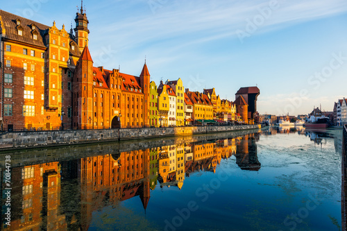 The riverside with promenade of Gdansk, Poland. #70844738