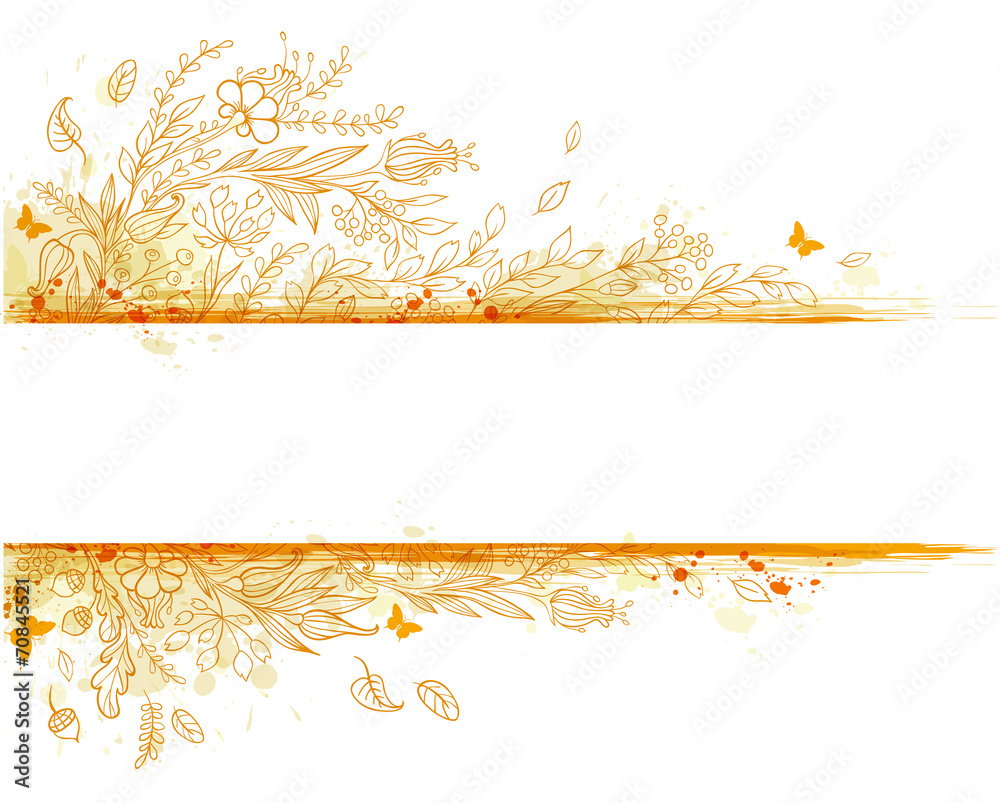 Background with orange flowers