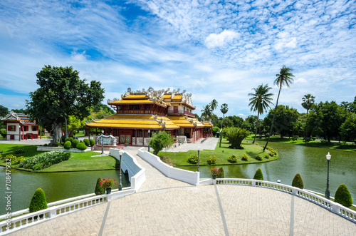 Chinese temple in bang pa-in at ayutthaya Thailand photo