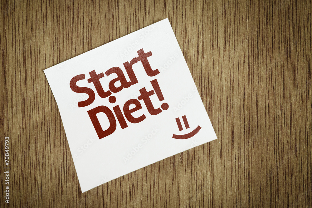 Star Diet on Paper Note with texture background Star Diet on Paper Note with texture background