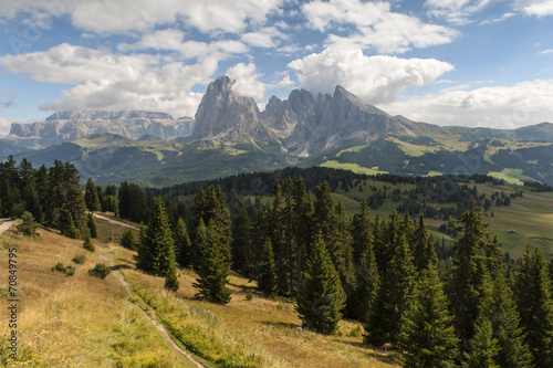 Italy, South Tyrol, Dolomites, Langkofel group, Seiser Alm photo