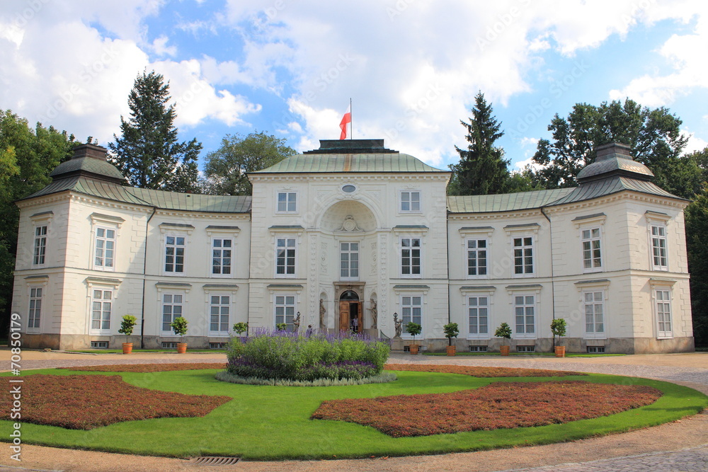 The Palace Myslewicki in Lazienki Park in Warsaw