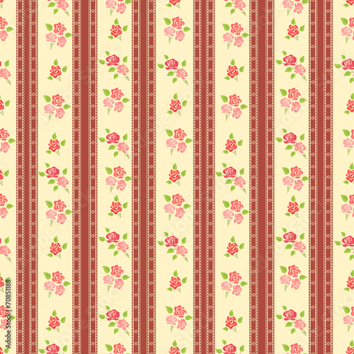 Seamless retro background with roses