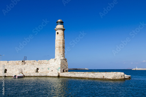 lighthouse in the harbor of Rethymnon, Crete