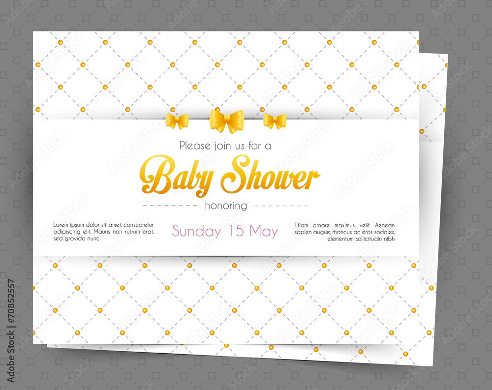 Naklejka premium Baby shower card template