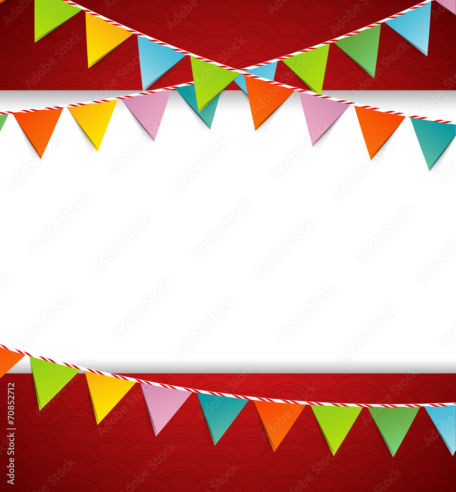 Obraz premium Bunting party color flags